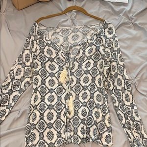 Black and white blouse